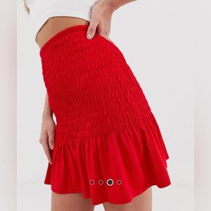 ASOS smocked flutter skirt